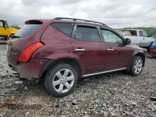 2007 Nissan Murano SL with VIN JN8AZ08W77W665623, listed as a Copart auction lot 54952035 with 208,076 mi miles and Salvage title. Bid and sale history available at DreamBid. Image 3.