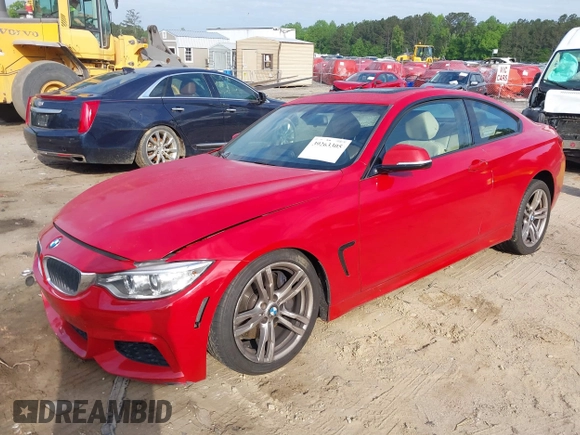 2014 BMW 4 Series 428i z VIN WBA3N3C51EF710517, wystawiony jako IAAI lot #39263305 z przebiegiem 145 193 mil mil oraz . Historia ofert i sprzedaży dostępna na DreamBid. Obrazek 2.