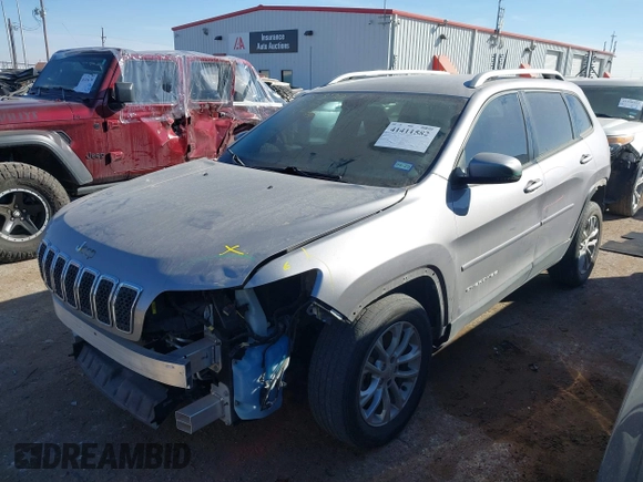 2021 Jeep Cherokee Latitude with VIN 1C4PJLCB9MD150813, listed as a IAAI auction lot 41411582 with 36,383 mi miles. Bid and sale history available at carsss.com. Image 17.