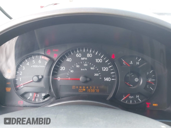 2004 Nissan Titan LE with VIN 1N6AA07B54N513193, listed as a IAAI auction lot 41502380 with 193,878 mi miles and . Bid and sale history available at DreamBid. Image 7.