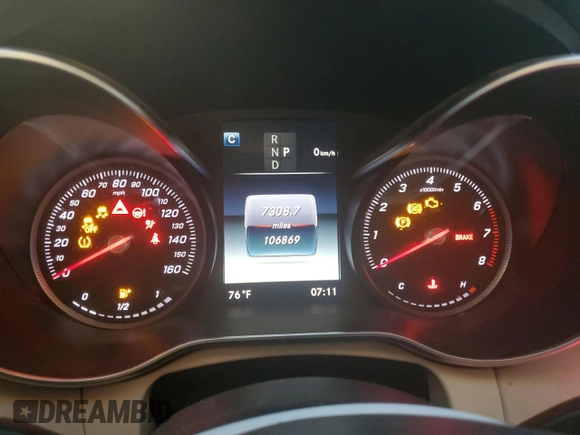 2018 Mercedes-Benz C 300 with VIN 55SWF4JB9JU260222, listed as a Copart auction lot 65423155 with 106,869 mi miles and Salvage title. Bid and sale history available at DreamBid. Image 9.
