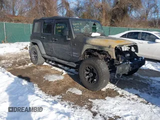 2017 Jeep Wrangler Unlimited Sport with VIN 1C4BJWDG7HL645433, listed as a IAAI auction lot 41240538 with 132,100 mi miles. Bid and sale history available at carsss.com. Image 1.