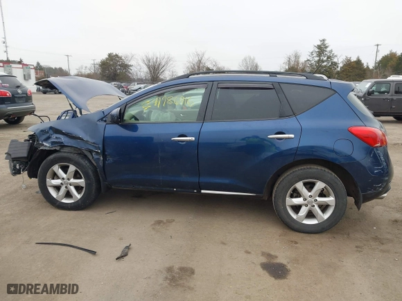 2009 Nissan Murano SL with VIN JN8AZ18W79W160626, listed as a IAAI auction lot 41786916 with 211,448 mi miles. Bid and sale history available at carsss.com. Image 15.