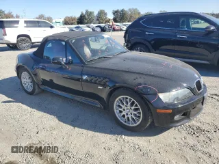 2001 BMW Z3 2.5i with VIN WBACN33431LK45600, listed as a Copart auction lot 77857924 with 127,272 mi miles and Salvage Title. Bid and sale history available at carsss.com. Image 4.