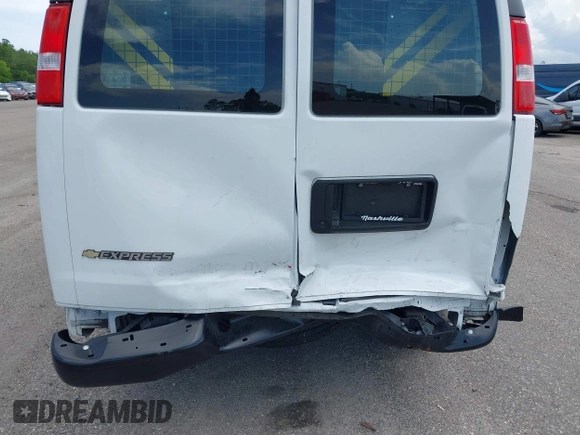 2023 Chevrolet Express Cargo with VIN 1GCWGAFP5P1217550, listed as a IAAI auction lot 42383684 with 9,673 mi miles and . Bid and sale history available at DreamBid. Image 6.