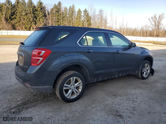 2017 Chevrolet Equinox LS with VIN 2GNALBEK7H1594062, listed as a Copart auction lot 48672695 with 108,538 mi miles and Salvage Title. Bid and sale history available at carsss.com. Image 3.