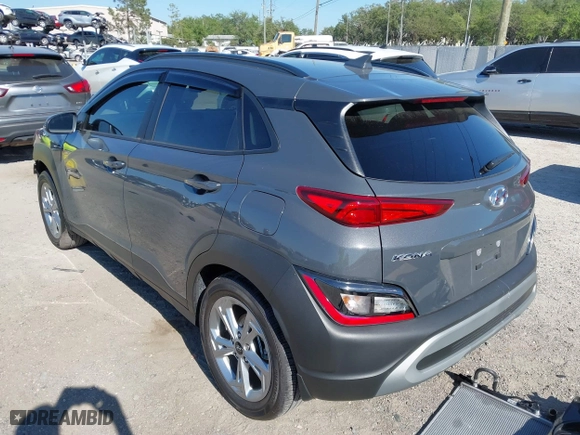 2023 Hyundai Kona SEL with VIN KM8K62AB9PU061431, listed as a IAAI auction lot 41890284 with 3,377 mi miles. Bid and sale history available at carsss.com. Image 3.