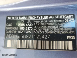 2002 Mercedes-Benz CLK-Class with VIN WDBLK65G82T122427, listed as a Copart auction lot 88716605 with 176,571 mi miles and Salvage Title. Bid and sale history available at carsss.com. Image 12.