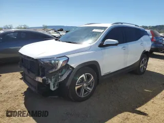 2019 GMC Terrain SLT with VIN 3GKALPEV6KL235585, listed as a Copart auction lot 50410145 with 121,170 mi miles and Salvage Title. Bid and sale history available at carsss.com. Image 1.