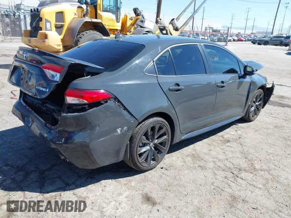 2023 Toyota Corolla Hybrid LE with VIN JTDBCMFEXP3018606, listed as a IAAI auction lot 41857107 with 46,038 mi miles. Bid and sale history available at carsss.com. Image 4.