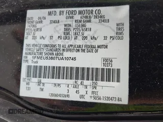 2007 Ford Explorer Sport Trac Limited z VIN 1FMEU53807UA10745, wystawiony jako IAAI lot #42355427 z przebiegiem 192 716 mil mil oraz . Historia ofert i sprzedaży dostępna na DreamBid. Obrazek 9.