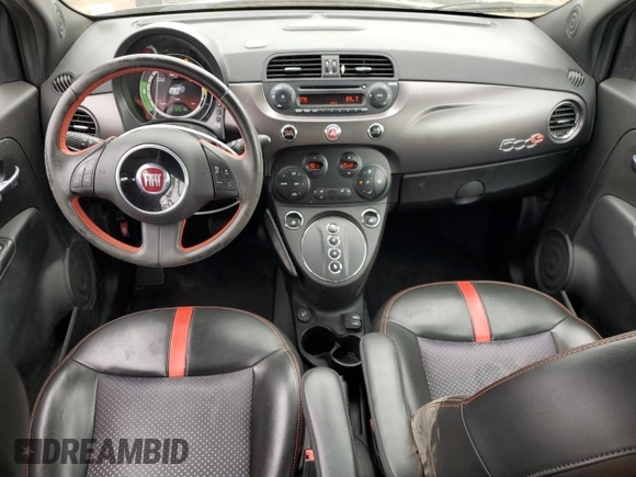 2015 FIAT 500e with VIN 3C3CFFGE1FT522913, listed as a Copart auction lot 54573405 with 37,964 mi miles and Salvage Title. Bid and sale history available at carsss.com. Image 8.