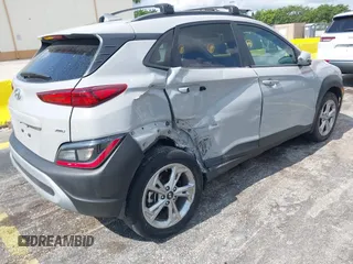 2023 Hyundai Kona SEL with VIN KM8K6CAB3PU062015, listed as a IAAI auction lot 42187191 with 35,599 mi miles. Bid and sale history available at carsss.com. Image 4.