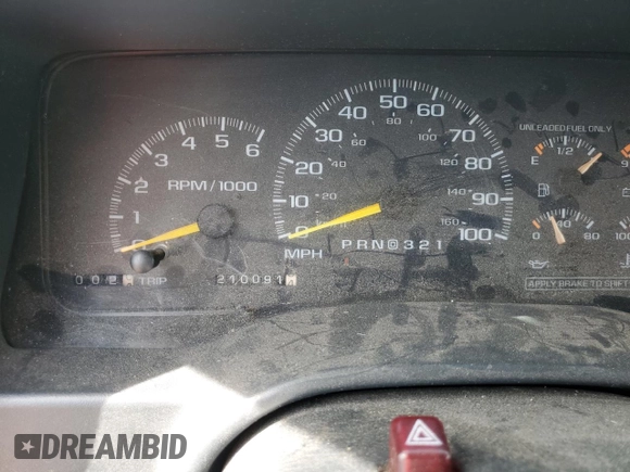 1998 Chevrolet Silverado 1500 with VIN 2GCEK19R4W1143733, listed as a Copart auction lot 54298895 with 210,091 mi miles and Salvage Title. Bid and sale history available at DreamBid. Image 9.