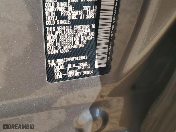 2015 Nissan Quest SL with VIN JN8AE2KP8F9133013, listed as a Copart auction lot 46684735 with 114,253 mi miles and Salvage Title. Bid and sale history available at carsss.com. Image 15.