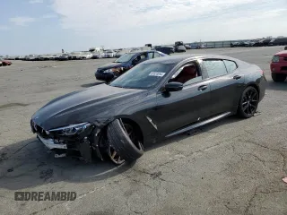 2020 BMW 8 Series 840i with VIN WBAGV2C04LCE26333, listed as a Copart auction lot 66553854 with 54,301 mi miles and Salvage Title. Bid and sale history available at carsss.com. Image 1.