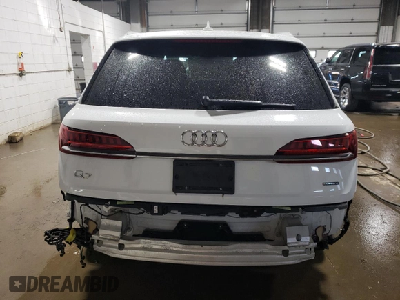 2023 Audi Q7 Premium with VIN WA1AXBF78PD001698, listed as a Copart auction lot 72674504 with 38,655 mi miles and Salvage title. Bid and sale history available at DreamBid. Image 6.