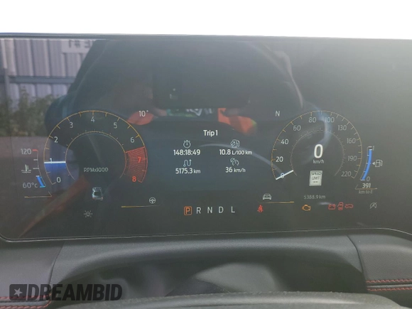2024 Ford Mustang EcoBoost with VIN 1FA6P8TH4R5134411, listed as a Copart auction lot 75890314 with 5,388 mi miles and Salvage title. Bid and sale history available at DreamBid. Image 9.
