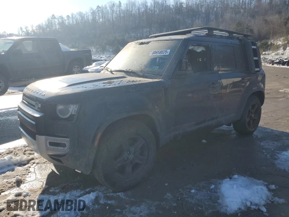2022 Land Rover Defender S with VIN SALEJ7RX9N2079507, listed as a Copart auction lot 88658025 with 26,381 mi miles and Salvage title. Bid and sale history available at DreamBid. Image 1.
