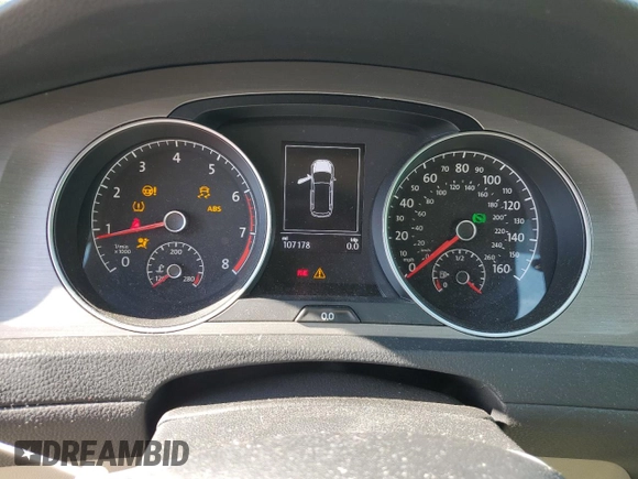 2017 Volkswagen Golf SportWagen S with VIN 3VW017AU2HM531567, listed as a Copart auction lot 47371705 with 107,178 mi miles and Salvage Title. Bid and sale history available at carsss.com. Image 9.