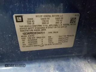 2015 Chevrolet Silverado 1500 LS with VIN 1GCVKPEC0FZ447511, listed as a Copart auction lot 49306865 with 50,576 mi miles and Salvage Title. Bid and sale history available at DreamBid. Image 12.