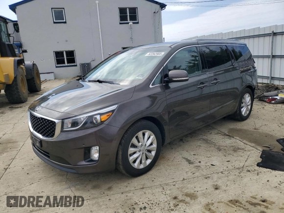 2017 Kia Sedona EX with VIN KNDMC5C16H6253083, listed as a Copart auction lot 52282985 with 80,259 mi miles and Salvage Title. Bid and sale history available at DreamBid. Image 1.
