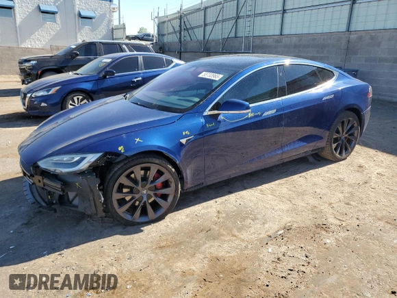2019 Tesla Model S 100D with VIN 5YJSA1E40KF332077, listed as a Copart auction lot 53733965 with 33,098 mi miles and Salvage title. Bid and sale history available at DreamBid. Image 1.