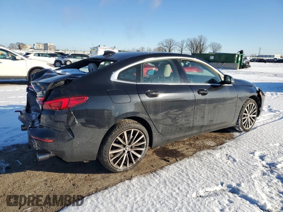 2022 BMW 2 Series 228i xDrive with VIN WBA73AK09N7K50793, listed as a Copart auction lot 87952625 with 21,435 mi miles and Salvage Title. Bid and sale history available at carsss.com. Image 3.