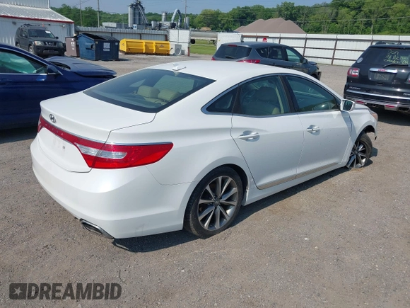 2015 Hyundai Azera z VIN KMHFG4JG3FA447672, wystawiony jako IAAI lot #42474930 z przebiegiem 125 425 mil mil oraz . Historia ofert i sprzedaży dostępna na DreamBid. Obrazek 4.