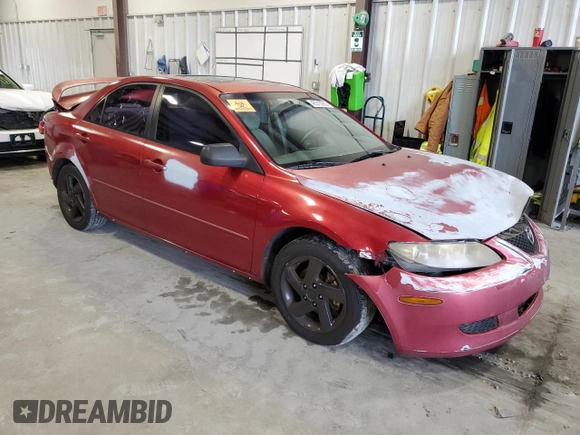 2003 Mazda 6 i with VIN 1YVFP80C235M54444, listed as a Copart auction lot 45313955 with 210,564 mi miles and Salvage Title. Bid and sale history available at DreamBid. Image 4.