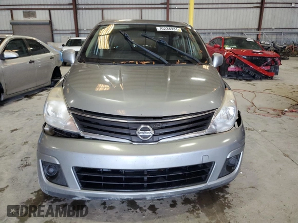 2012 Nissan Versa S with VIN 3N1BC1CP3CK202541, listed as a Copart auction lot 70234934 with 214,607 mi miles and Salvage Title. Bid and sale history available at carsss.com. Image 5.