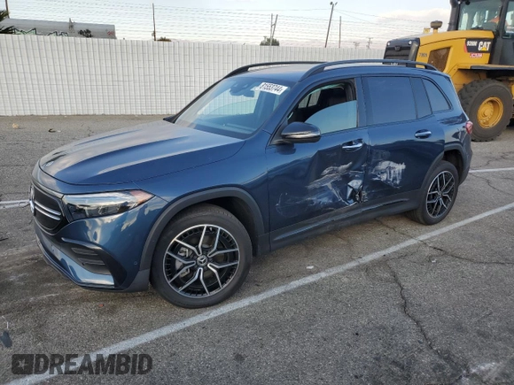 2023 Mercedes-Benz EQB 250+ z VIN W1N9M0CB3PN046548, wystawiony jako Copart lot #81553744 z przebiegiem 7 490 mil mil oraz Szkoda całkowita • Salvage title. Historia ofert i sprzedaży dostępna na DreamBid. Obrazek 1.