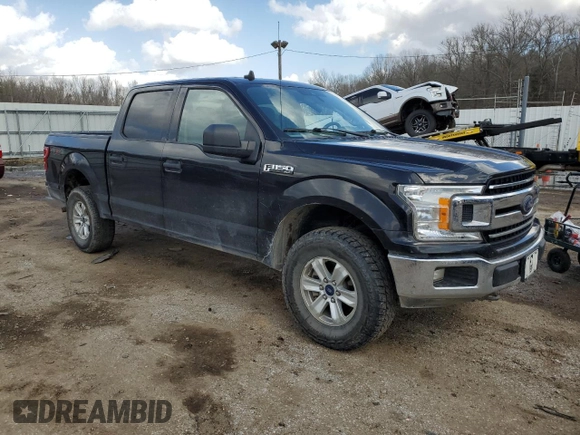 2019 Ford F-150 XL with VIN 1FTEW1E5XKKC41201, listed as a Copart auction lot 43567325 with 126,311 mi miles and Salvage Title. Bid and sale history available at carsss.com. Image 4.