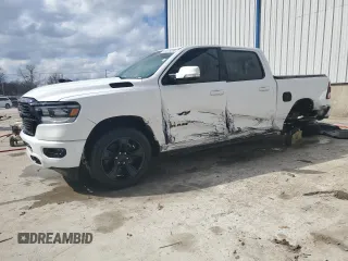 2020 Ram 1500 Big Horn with VIN 1C6SRFFT1LN211273, listed as a Copart auction lot 47375285 with 82,142 mi miles and Salvage Title. Bid and sale history available at carsss.com. Image 1.