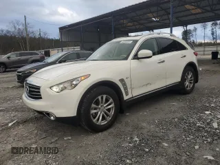 2016 Infiniti QX70 with VIN JN8CS1MU7GM670825, listed as a Copart auction lot 43550055 with 61,773 mi miles and Salvage Title. Bid and sale history available at DreamBid. Image 1.