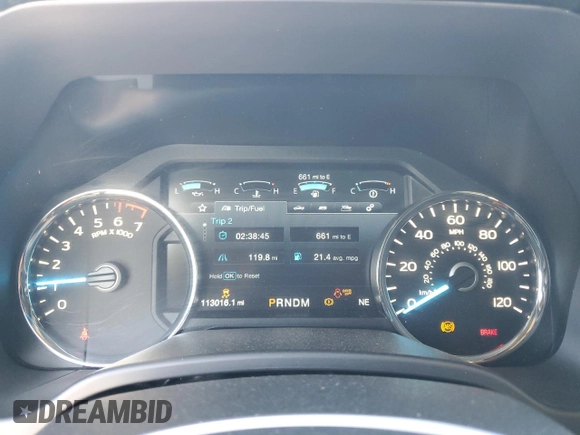 2019 Ford F-150 XL with VIN 1FTEW1E5XKKC33146, listed as a Copart auction lot 58918355 with 113,016 mi miles and Salvage title. Bid and sale history available at DreamBid. Image 9.