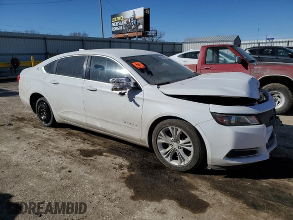 2015 Chevrolet Impala LT with VIN 2G1115SLXF9184893, listed as a Copart auction lot 47459105 with 136,175 mi miles and Salvage Title. Bid and sale history available at DreamBid. Image 4.