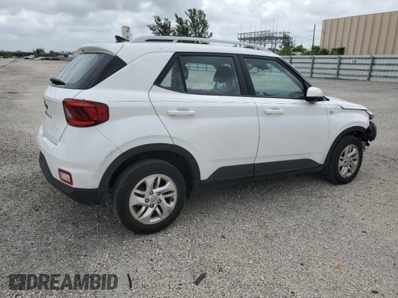 2020 Hyundai Venue SEL with VIN KMHRC8A31LU033023, listed as a Copart auction lot 51805345 with 50,974 mi miles and Salvage Title. Bid and sale history available at DreamBid. Image 3.