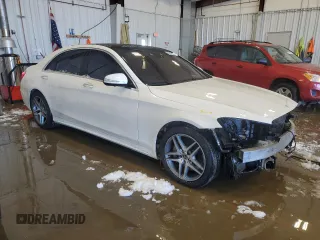 2020 Mercedes-Benz S with VIN W1KUG8GB6LA556031, listed as a Copart auction lot 45177125 with 53,593 mi miles and Salvage Title. Bid and sale history available at DreamBid. Image 4.