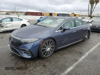 2023 Mercedes-Benz EQS with VIN W1KCG4EB4PA036052, listed as a Copart auction lot 48713115 with 7,562 mi miles and Salvage Title. Bid and sale history available at carsss.com. Image 1.