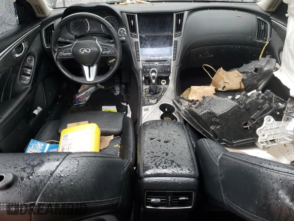 2020 Infiniti Q50 Pure with VIN JN1EV7ARXLM252478, listed as a Copart auction lot 46797865 with Not provided miles and Salvage title. Bid and sale history available at DreamBid. Image 8.