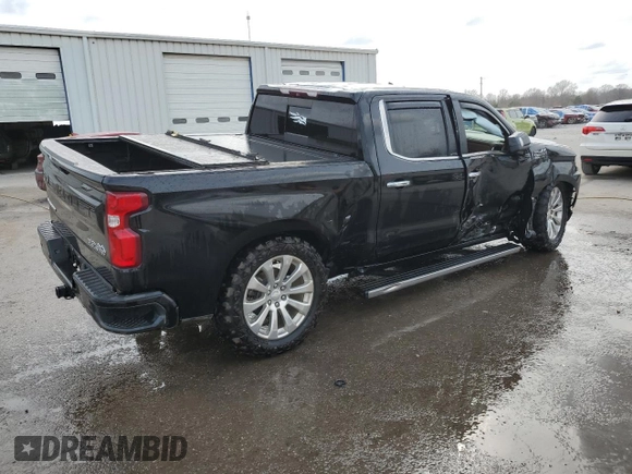2019 Chevrolet Silverado 1500 High Country with VIN 1GCUYHEL9KZ267244, listed as a Copart auction lot 46989495 with 93,018 mi miles and Salvage Title. Bid and sale history available at carsss.com. Image 3.