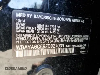 2015 BMW 7 Series 740i с VIN WBAYA6C58FD827009, выставлен на аукционе Copart как лот 50223755 с пробегом 105 440 миль миль и Списание • Salvage title. История ставок и продаж доступна на DreamBid. Изображение 14.