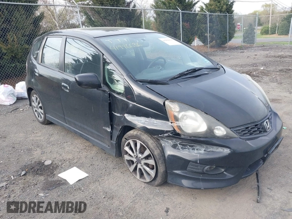2012 Honda Fit Sport with VIN JHMGE8H52CC022386, listed as a IAAI auction lot 41996636 with 123,070 mi miles. Bid and sale history available at carsss.com. Image 1.