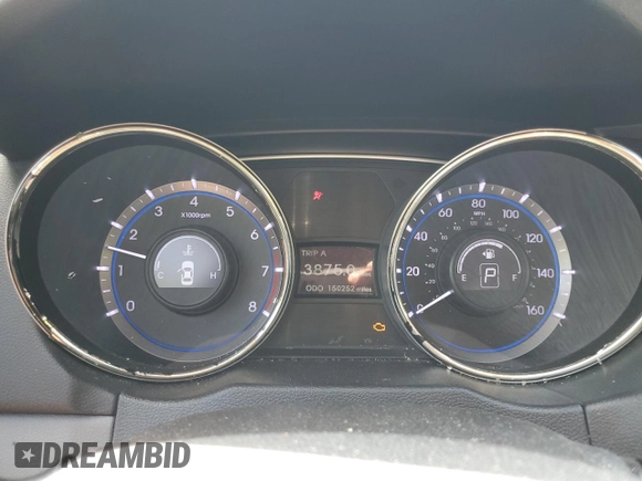 2013 Hyundai Sonata Limited with VIN 5NPEC4AC8DH598702, listed as a Copart auction lot 56369925 with 150,252 mi miles and Clean Title. Bid and sale history available at DreamBid. Image 9.