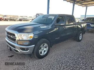 2019 Ram 1500 Big Horn with VIN 1C6RREFG1KN822155, listed as a Copart auction lot 80548384 with 60,633 mi miles and Salvage title. Bid and sale history available at DreamBid. Image 1.