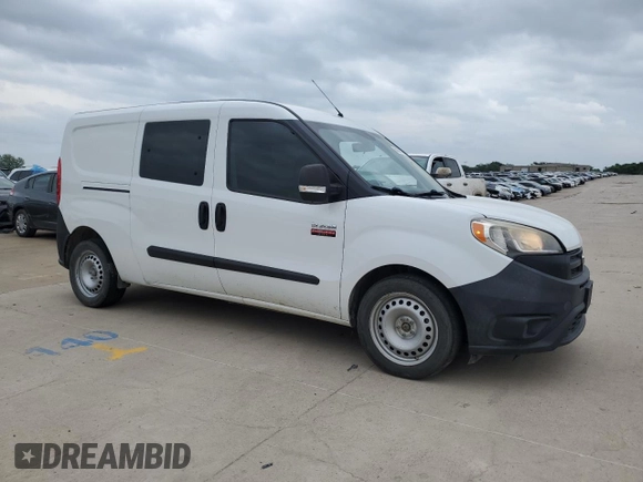 2017 Ram ProMaster City Cargo Tradesman with VIN ZFBERFAB2H6E12028, listed as a Copart auction lot 50894335 with 93,474 mi miles and Salvage Title. Bid and sale history available at carsss.com. Image 4.