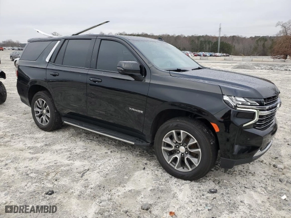2021 Chevrolet Tahoe LT with VIN 1GNSCNKD6MR130449, listed as a Copart auction lot 83412174 with 60,598 mi miles and Salvage Title. Bid and sale history available at carsss.com. Image 4.