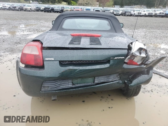2001 Toyota MR2 z VIN JTDFR320810037734, wystawiony jako Copart lot #51645125 z przebiegiem 269 261 mil mil oraz Szkody całkowita. Historia ofert i sprzedaży dostępna na DreamBid. Obrazek 6.