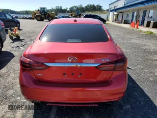 2018 Infiniti Q50 RED SPORT 400 with VIN JN1FV7ARXJM481308, listed as a Copart auction lot 65023704 with 96,204 mi miles and Salvage Title. Bid and sale history available at carsss.com. Image 6.
